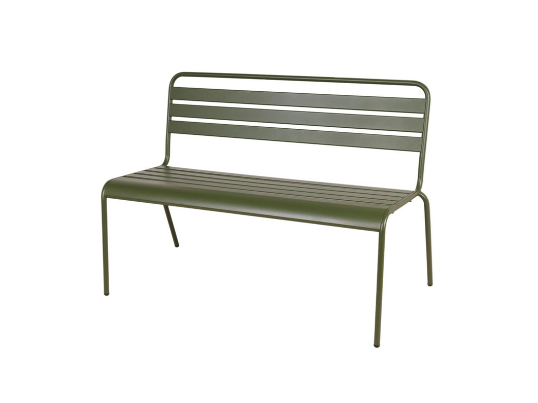 MaximaVida metal garden bench Max 120 cm olive green