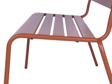 Load image into Gallery viewer, MaximaVida metal garden bench Max rust brown 120 cm
