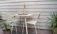 Load image into Gallery viewer, MaximaVida metal square garden table Max 80 x 80 cm ivory
