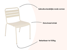 Load image into Gallery viewer, MaximaVida metal garden chair Max XXL ivory – 2 pieces
