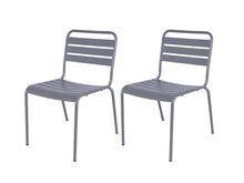 Load image into Gallery viewer, MaximaVida steel garden chair Max XXL mouse grey - 2 pieces
