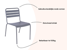 Load image into Gallery viewer, MaximaVida steel garden chair Max XXL mouse grey - 2 pieces
