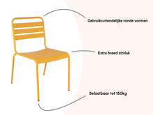 Load image into Gallery viewer, MaximaVida steel garden chair Max XXL yellow - 2 pieces
