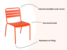 Load image into Gallery viewer, MaximaVida metal garden chair Max XXL orange - 2 pieces
