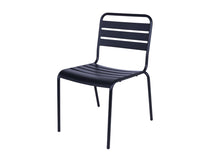 Load image into Gallery viewer, MaximaVida metal picnic set Max 150 cm black - 1 table 2 chairs 1 bench without backrest
