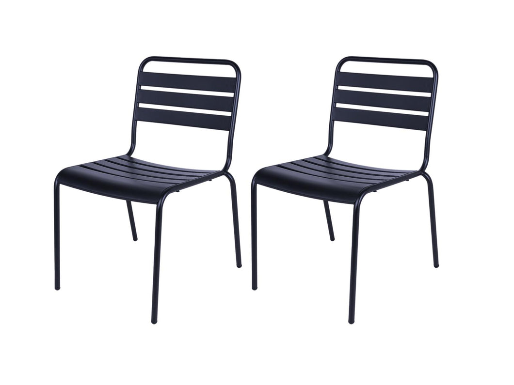 MaximaVida steel garden chair Max XXL black - 2 pieces