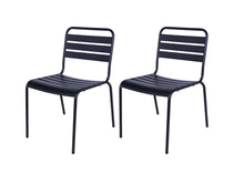 Load image into Gallery viewer, MaximaVida metal garden set Max black 150 cm - 1 table with 2 chairs and 1 bench
