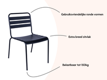 Load image into Gallery viewer, MaximaVida steel garden chair Max XXL black - 2 pieces
