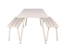 Lade das Bild in den Galerie-Viewer, MaximaVida Picknick Set Max aus Metall 150 cm elfenbein - 3-teilig
