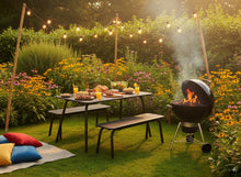 Load image into Gallery viewer, MaximaVida metal garden table Max 150 cm x 80 cm black
