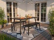 Load image into Gallery viewer, MaximaVida metal garden table Max 150 cm x 80 cm black
