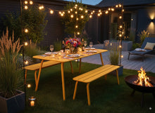 Load image into Gallery viewer, MaximaVida metal garden bench Max 120 cm ochre yellow - without backrest
