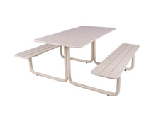 Load image into Gallery viewer, MaximaVida metal picnic table Max ivory - 150 cm
