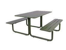Load image into Gallery viewer, MaximaVida metal picnic table Max olive green - 150 cm
