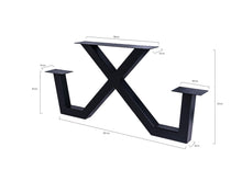 Load image into Gallery viewer, MaximaVida metal picnic table frame New York black coated – box per 2 pieces
