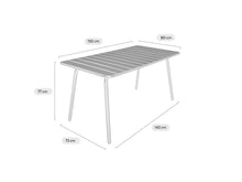 Load image into Gallery viewer, MaximaVida metal garden table Max 150 cm x 80 cm black
