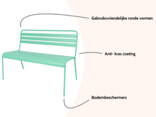 Load image into Gallery viewer, MaximaVida metal garden bench Max 120 cm cactus
