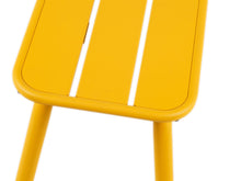 Load image into Gallery viewer, MaximaVida metal garden bench Max 120 cm ochre yellow - without backrest
