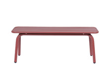 Afbeelding in Gallery-weergave laden, MaximaVida metalen tuinbank Max 120 cm terracotta- zonder rugleuning

