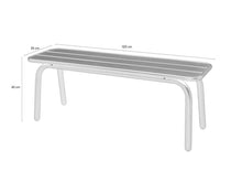 Load image into Gallery viewer, MaximaVida metal garden bench Max 120 cm taupe  without backrest
