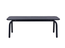 Afbeelding in Gallery-weergave laden, MaximaVida metalen tuinbank Max 120 cm zwart - zonder rugleuning
