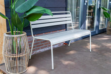 Load image into Gallery viewer, MaximaVida metal garden bench Max 120 cm ivory
