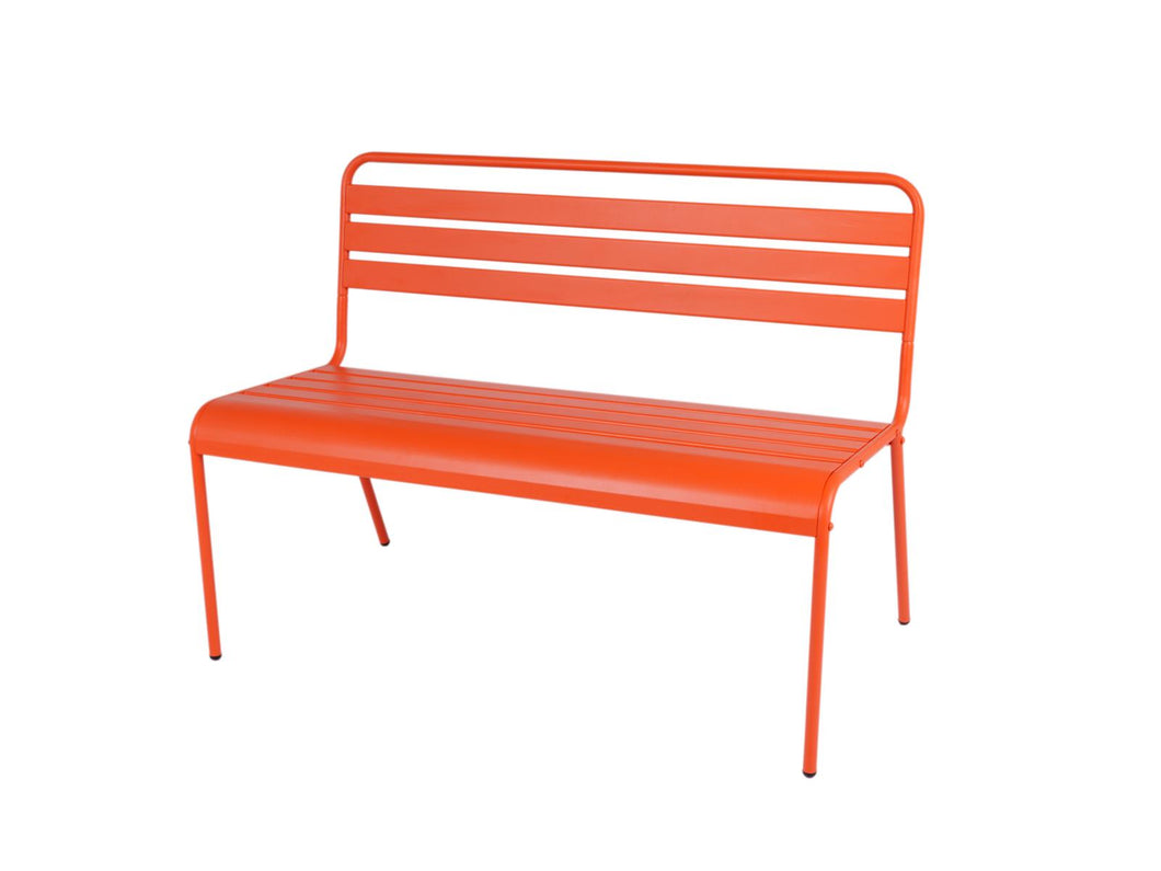 MaximaVida metal garden bench Max 120 cm orange