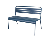 Lade das Bild in den Galerie-Viewer, MaximaVida Metall-Gartenbank Max 120 cm Petrolblau
