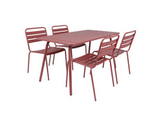 Afbeelding in Gallery-weergave laden, MaximaVida metalen tuinset Max terracotta 150 cm
