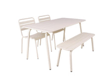 Load image into Gallery viewer, MaximaVida metal garden set Max 150 cm ivory - 4-piece
