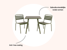 Load image into Gallery viewer, MaximaVida metal garden set Max olive green 80 cm
