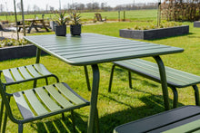 Load image into Gallery viewer, MaximaVida metal garden set Max 150 cm olive green - 4-piece
