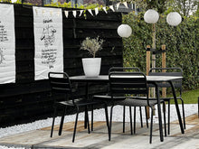 Load image into Gallery viewer, MaximaVida metal garden set Max black 150 cm
