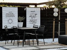 Load image into Gallery viewer, MaximaVida metal garden set Max black 150 cm
