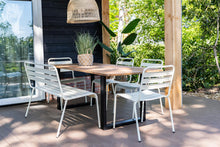 Load image into Gallery viewer, MaximaVida metal garden bench Max 120 cm ivory
