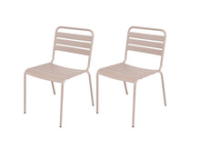 Load image into Gallery viewer, MaximaVida metal garden chair Max taupe  box of 2
