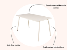 Load image into Gallery viewer, MaximaVida metal garden table Max 150 cm x 80 cm ivory
