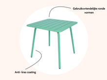 Load image into Gallery viewer, MaximaVida metal square garden table Max 80 cm x 80 cm cactus
