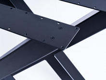 Load image into Gallery viewer, MaximaVida metal X- frame table legs New York black coated – per 2 pieces
