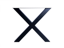 Load image into Gallery viewer, MaximaVida metal X- frame table legs New York black coated – per 2 pieces
