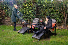 Afbeelding in Gallery-weergave laden, MaximaVida kunststof adirondack tuinstoel set Montreal zwart - the original
