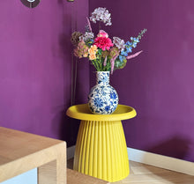 Load image into Gallery viewer, MaximaVida plastic side table Mila round 50 cm ochre yellow
