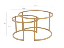 Load image into Gallery viewer, MaximaVida frame for round coffee table set champagne gold - make your own coffee table set

