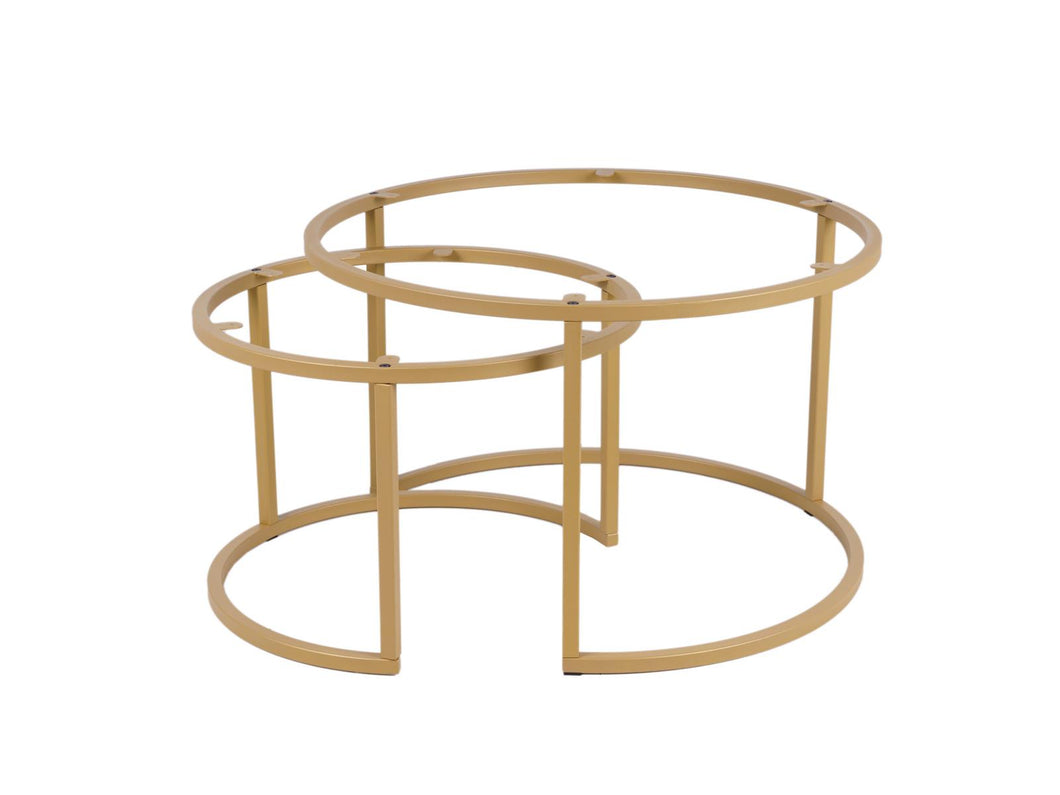 MaximaVida frame for round coffee table set champagne gold - make your own coffee table set