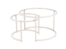 Lade das Bild in den Galerie-Viewer, MaximaVida Metall Couchtisch-Gestell-Set Farbe Elfenbeinweiß - 73,5 und 55,5 cm
