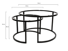 Load image into Gallery viewer, MaximaVida metal coffee table frame set Chicago - 58 cm and 45 cm
