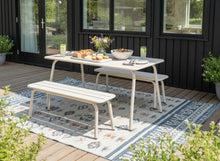 Lade das Bild in den Galerie-Viewer, MaximaVida Picknick Set Max aus Metall 150 cm elfenbein - 3-teilig
