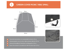 Load image into Gallery viewer, MaximaVida garden cover for picnic table and folding picnic table London 120 cm black
