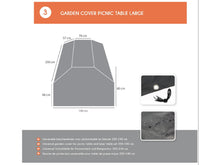 Load image into Gallery viewer, MaximaVida heavy duty garden cover for picnic table and folding picnic table London 200 - 240 cm
