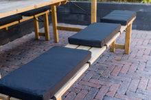 Load image into Gallery viewer, MaximaVida picnic table set of cushions Havana black 55 x 27,5 x 5 cm - water repellent - 6 pieces
